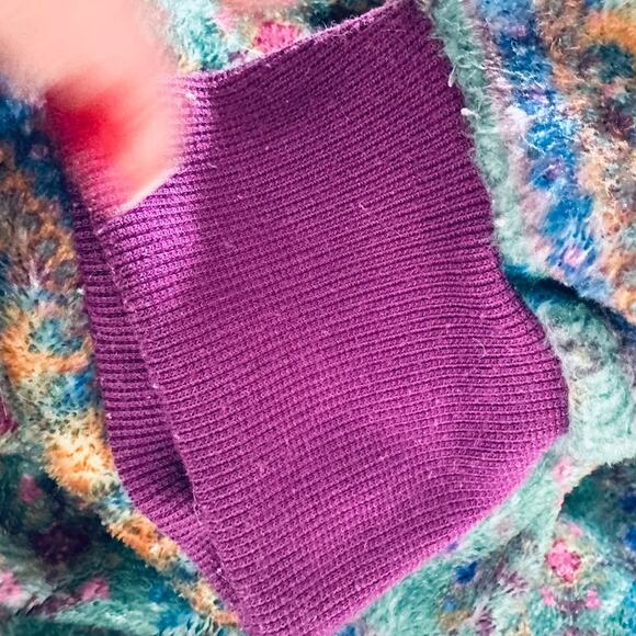 Natural Life Pajamas One Piece Fleece Union Suit Womens Sz Large XL Purple Boho - Picture 9 of 12